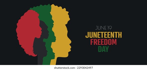 Juneteenth Freedom Day banner. Modern design.