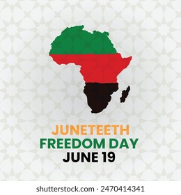 Juneteenth Freedom Day banner. Modern design.