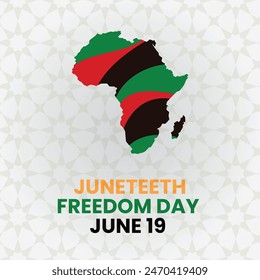 Juneteenth Freedom Day banner. Modern design.