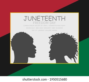 Juneteenth freedom day banner poster design .