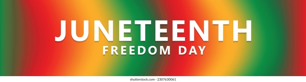 Juneteenth Freedom Day banner, vector illustration.