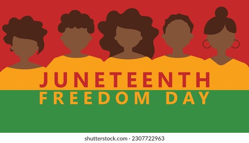 Juneteenth Freedom Day banner, vector illustration.