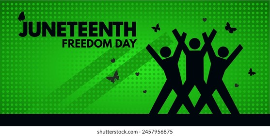 Juneteenth. Freedom day. = banner, vector illustration, background
