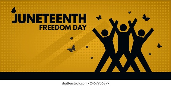 Juneteenth. Freedom day. = banner, vector illustration, background