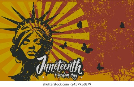 Juneteenth. Freedom day. = banner, vector illustration, background