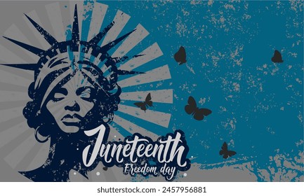 Juneteenth. Freedom day. = banner, vector illustration, background