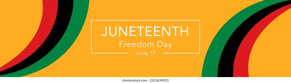 Juneteenth Freedom Day Banner. Vector illustration 