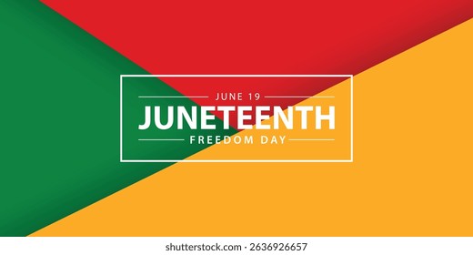 Juneteenth Freedom Day banners, June 19. African American history and heritage. Template for poster, greeting card, banner, background, wallpaper, pattern, graphic and printing.