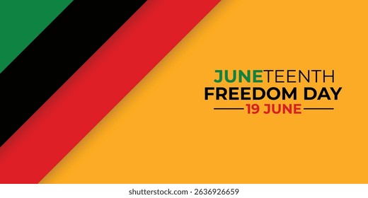 Juneteenth Freedom Day banners, June 19. African American history and heritage. Template for poster, greeting card, banner, background, wallpaper, pattern, graphic and printing.