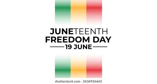 Juneteenth Freedom Day banners, June 19. African American history and heritage. Template for poster, greeting card, banner, background, wallpaper, pattern, graphic and printing.