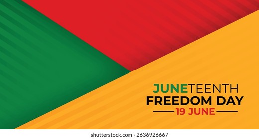 Juneteenth Freedom Day banners, June 19. African American history and heritage. Template for poster, greeting card, banner, background, wallpaper, pattern, graphic and printing.
