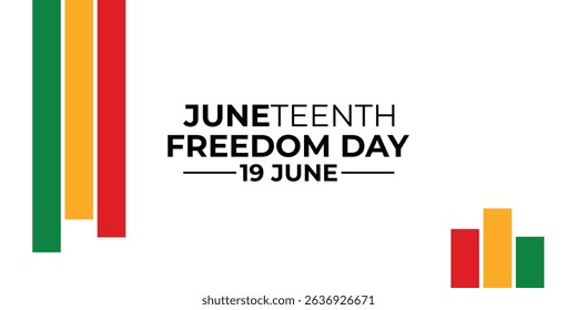 Juneteenth Freedom Day banners, June 19. African American history and heritage. Template for poster, greeting card, banner, background, wallpaper, pattern, graphic and printing.