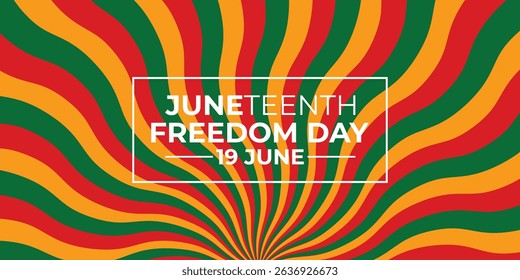 Juneteenth Freedom Day banners, June 19. African American history and heritage. Template for poster, greeting card, banner, background, wallpaper, pattern, graphic and printing.