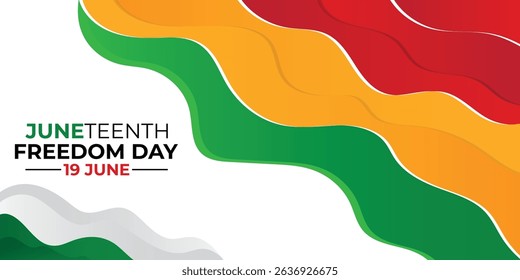Juneteenth Freedom Day banners, June 19. African American history and heritage. Template for poster, greeting card, banner, background, wallpaper, pattern, graphic and printing.