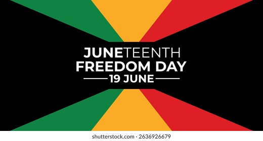 Juneteenth Freedom Day banners, June 19. African American history and heritage. Template for poster, greeting card, banner, background, wallpaper, pattern, graphic and printing.