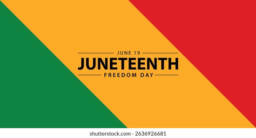Juneteenth Freedom Day banners, June 19. African American history and heritage. Template for poster, greeting card, banner, background, wallpaper, pattern, graphic and printing.