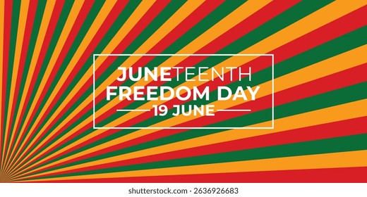 Juneteenth Freedom Day banners, June 19. African American history and heritage. Template for poster, greeting card, banner, background, wallpaper, pattern, graphic and printing.