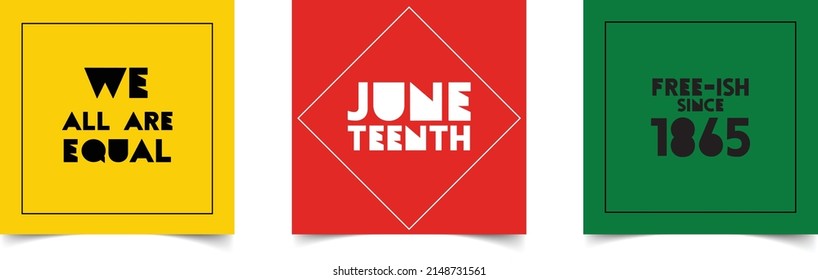juneteenth freedom day beautiful brushstroke quotes social media post templates, celebrate freedom on June 19th