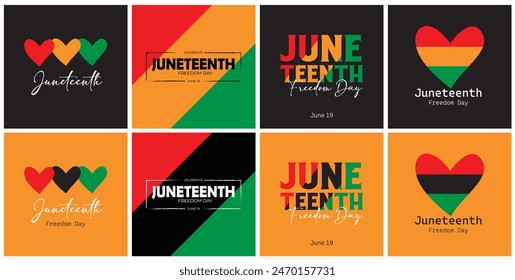 Juneteenth Freedom Day Black, red, and green banner or header background