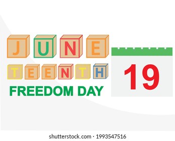 Juneteenth Freedom Day Calendar Design