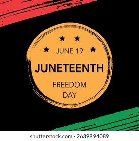 Juneteenth Freedom Day – Celebrating Black Independence, Emancipation, and Cultural Heritage on June 19, Banner, Template	