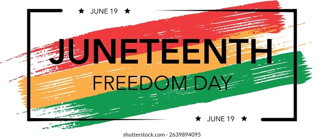 Juneteenth Freedom Day – Celebrating Black Independence, Emancipation, and Cultural Heritage on June 19, Banner, Template	