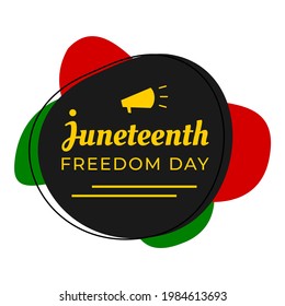 Juneteenth Freedom Day Celebration. 19 June African American Independence Day Solidarity.