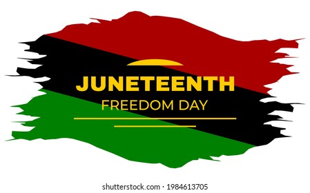 Juneteenth Freedom Day Celebration. 19 June African American Independence Day Solidarity.