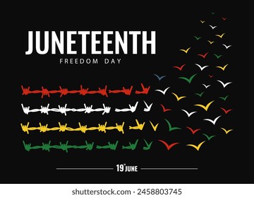 Juneteenth Freedom Day. Celebration banner. Vector Illustration.
