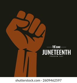 Juneteenth Freedom Day. Celebration banner. Vector Illustration.
