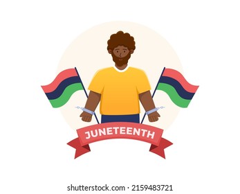 Ilustración plana vectorial del Día de la Libertad del 11 de junio. Se puede usar para banner, afiche, web, saludo, impresión, etc.