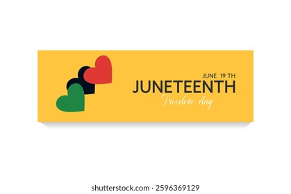 Juneteenth Freedom Day. Colorful Banner for Celebrating June 19th. Vector