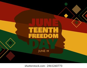 Juneteenth Freedom Day colorful template. Emancipation Day