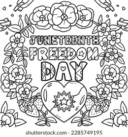 Juneteenth Freedom Day Coloring Page for Kids