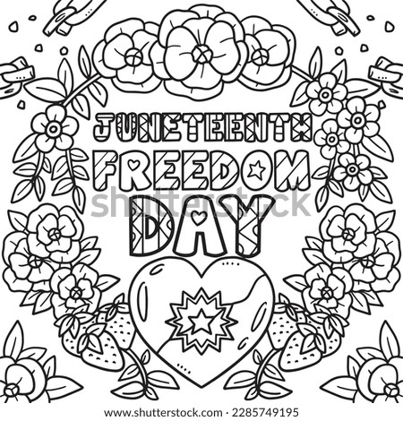 Juneteenth Freedom Day Coloring Page for Kids