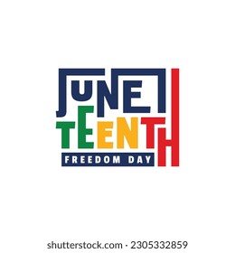 Juneteenth Freedom Day Design Simple Typography For Banner Event African American History And Heritage