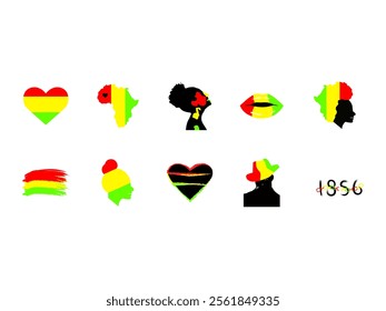 Juneteenth Freedom Day Element Set