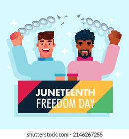 Juneteenth Freedom Day Federal Holiday Celebrating African-American Culture Poster Vector Design Art