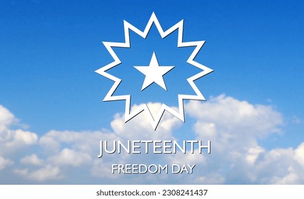 The Juneteenth Freedom Day. Juneteenth is a federal holiday in the United States commemorating the emancipation of enslaved African-Americans. EPS10 vector