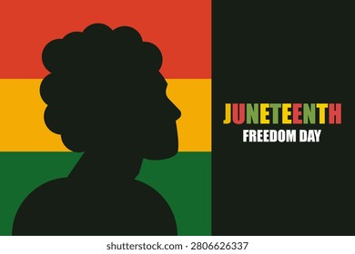Juneteenth Freedom Day Flat Design Celebration Illustration