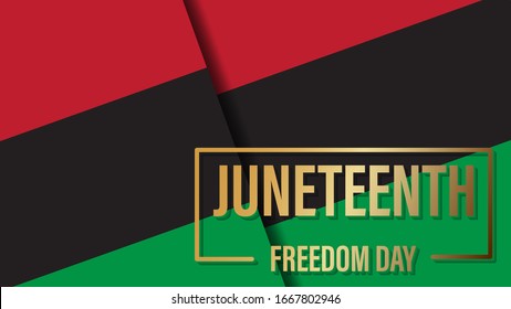 Juneteenth Freedom Day. Golden text. African-American Independence Day, June 19. Juneteenth Celebrate Black Freedom. T-Shirt, banner, greeting card design.