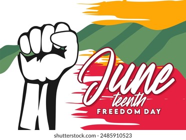juneteenth freedom day with hand silhouette