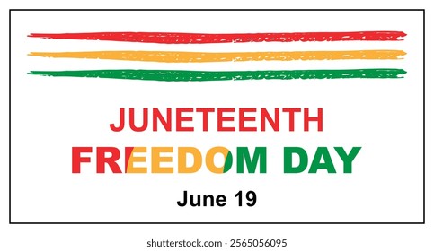 Juneteenth Freedom Day illustration vector