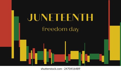 Juneteenth Freedom Day. Independence or Emancipation day. June 19. African-American history. Poster, greeting card, background.