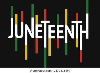 Juneteenth Freedom Day. Independence or Emancipation day. June 19. African-American history. Poster, greeting card, background.