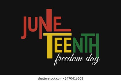 Juneteenth Freedom Day. Independence or Emancipation day. June 19. African-American history. Poster, greeting card, background.