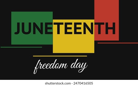 Juneteenth Freedom Day. Independence or Emancipation day. June 19. African-American history. Poster, greeting card, background.