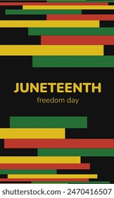 Juneteenth Freedom Day. Independence or Emancipation day. June 19. African-American history. Poster, greeting card, background.