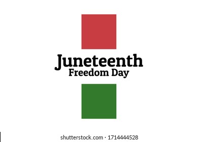 Juneteenth, Freedom Day. June 19. Holiday concept. Template for background, banner, card, poster with text inscription. Vector EPS10 illustration
