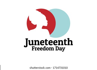Juneteenth, Freedom Day. June 19. Holiday concept. Template for background, banner, card, poster with text inscription. Vector EPS10 illustration

